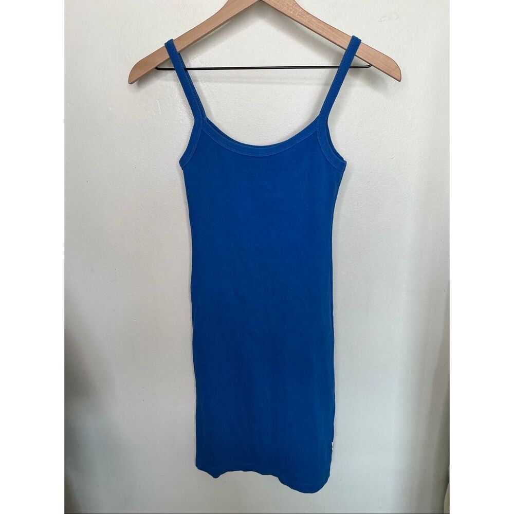 Araminta James Ribbed Mini Dress | Blue in Medium